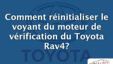Comment réinitialiser le voyant du moteur de vérification du Toyota Rav4?