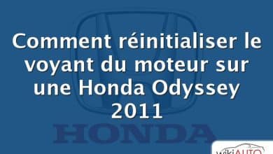 Comment réinitialiser le voyant du moteur sur une Honda Odyssey 2011