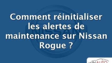 Comment réinitialiser les alertes de maintenance sur Nissan Rogue ?