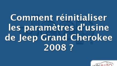 Comment réinitialiser les paramètres d’usine de Jeep Grand Cherokee 2008 ?