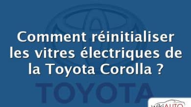 Comment réinitialiser les vitres électriques de la Toyota Corolla ?