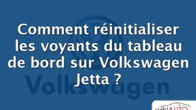 Comment réinitialiser les voyants du tableau de bord sur Volkswagen Jetta ?