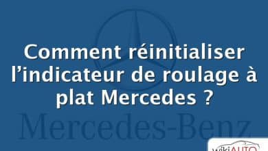 Comment réinitialiser l’indicateur de roulage à plat Mercedes ?