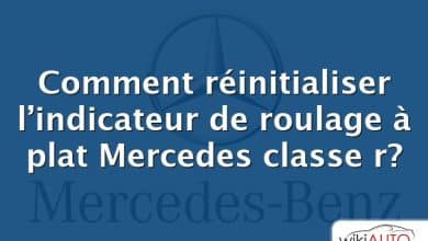 Comment réinitialiser l’indicateur de roulage à plat Mercedes classe r?