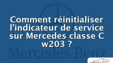 Comment réinitialiser l’indicateur de service sur Mercedes classe C w203 ?