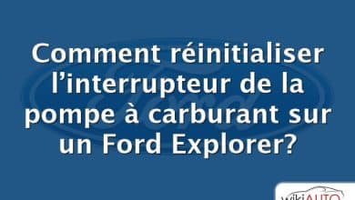 Comment réinitialiser l’interrupteur de la pompe à carburant sur un Ford Explorer?