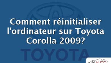 Comment réinitialiser l’ordinateur sur Toyota Corolla 2009?