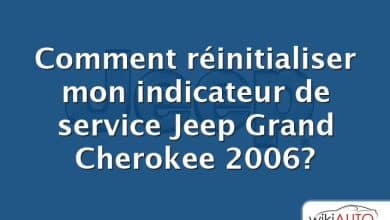 Comment réinitialiser mon indicateur de service Jeep Grand Cherokee 2006?