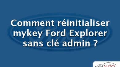 Comment réinitialiser mykey Ford Explorer sans clé admin ?