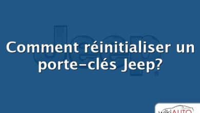 Comment réinitialiser un porte-clés Jeep?