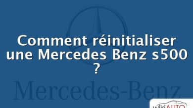 Comment réinitialiser une Mercedes Benz s500 ?