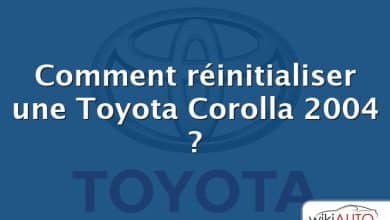 Comment réinitialiser une Toyota Corolla 2004 ?