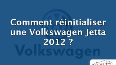 Comment réinitialiser une Volkswagen Jetta 2012 ?