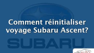 Comment réinitialiser voyage Subaru Ascent?