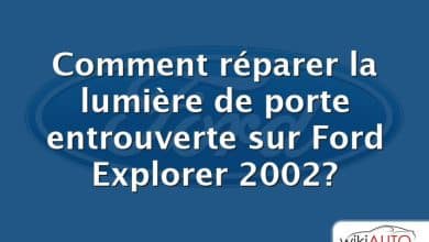 Comment réparer la lumière de porte entrouverte sur Ford Explorer 2002?