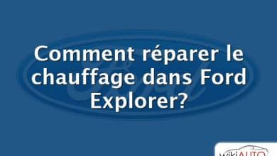 Comment réparer le chauffage dans Ford Explorer?