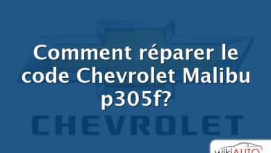 Comment réparer le code Chevrolet Malibu p305f?