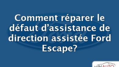 Comment réparer le défaut d’assistance de direction assistée Ford Escape?