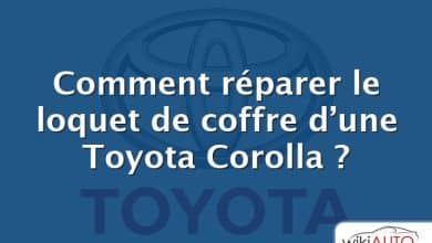 Comment réparer le loquet de coffre d’une Toyota Corolla ?