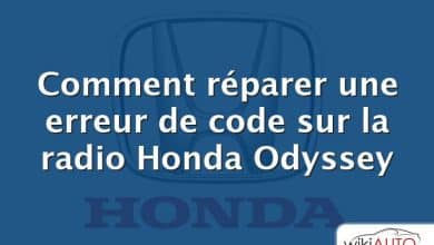 Comment réparer une erreur de code sur la radio Honda Odyssey