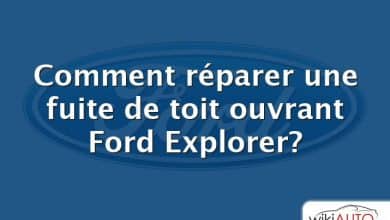Comment réparer une fuite de toit ouvrant Ford Explorer?