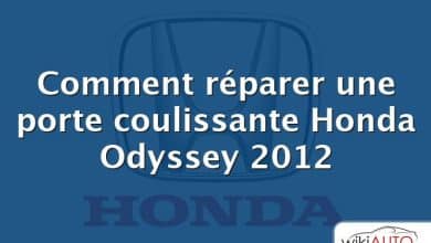 Comment réparer une porte coulissante Honda Odyssey 2012