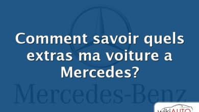 Comment savoir quels extras ma voiture a Mercedes?