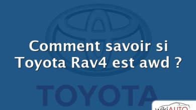 Comment savoir si Toyota Rav4 est awd ?