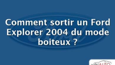 Comment sortir un Ford Explorer 2004 du mode boiteux ?