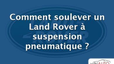 Comment soulever un Land Rover à suspension pneumatique ?