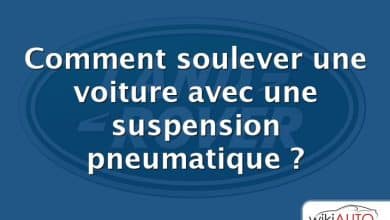 Comment soulever une voiture avec une suspension pneumatique ?