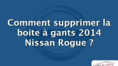 Comment supprimer la boite à gants 2014 Nissan Rogue ?