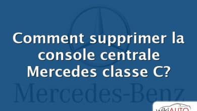 Comment supprimer la console centrale Mercedes classe C?