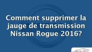 Comment supprimer la jauge de transmission Nissan Rogue 2016?