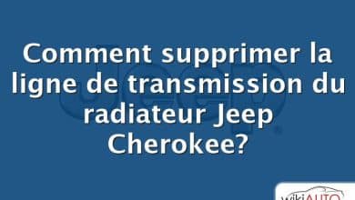Comment supprimer la ligne de transmission du radiateur Jeep Cherokee?