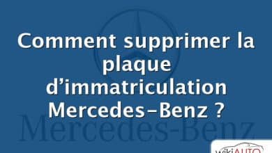 Comment supprimer la plaque d’immatriculation Mercedes-Benz ?