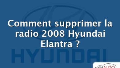 Comment supprimer la radio 2008 Hyundai Elantra ?