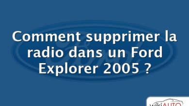 Comment supprimer la radio dans un Ford Explorer 2005 ?