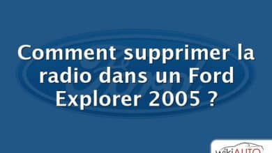 Comment supprimer la radio dans un Ford Explorer 2005 ?