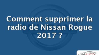 Comment supprimer la radio de Nissan Rogue 2017 ?