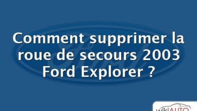 Comment supprimer la roue de secours 2003 Ford Explorer ?