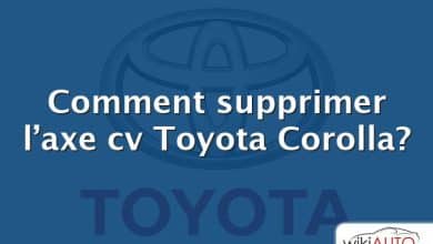 Comment supprimer l’axe cv Toyota Corolla?