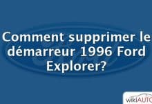 Comment supprimer le démarreur 1996 Ford Explorer?