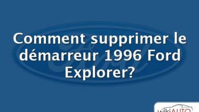 Comment supprimer le démarreur 1996 Ford Explorer?