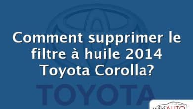 Comment supprimer le filtre à huile 2014 Toyota Corolla?