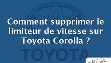 Comment supprimer le limiteur de vitesse sur Toyota Corolla ?