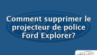 Comment supprimer le projecteur de police Ford Explorer?