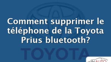 Comment supprimer le téléphone de la Toyota Prius bluetooth?