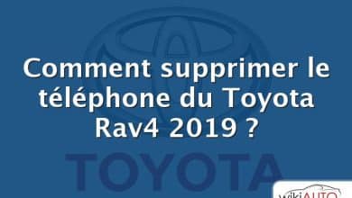 Comment supprimer le téléphone du Toyota Rav4 2019 ?