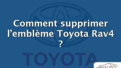 Comment supprimer l’emblème Toyota Rav4 ?